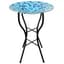 Gardener Select 14" Blue Circle Mosaic Glass Birdbath w/Stand — thumbnail 2 of 2