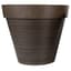 Gardener Select 14" Carved Finish with White Lines Chocolate Planter — thumbnail 2 of 2