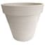 Gardener Select 12" Carved Finish with Light Lines White Planter — thumbnail 2 of 2