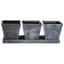 Gardener Select 3 Square Pots with Tray Antique Black 12"x4"x4.1" 24/CS — thumbnail 2 of 2