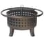 Gardener Select 40"x40"x25.4" Open Basket Weave Deep Fire Pit Antique Bronze .7mm Steel w/Big Ring, Mesh Cover & Poker — thumbnail 2 of 2