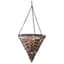 Gardener Select 14" Hanging Basket Cone Coffee Wicker 3 Strand Hanger 6/CS — thumbnail 2 of 2