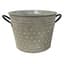 Gardener Select 11.8" White Metal Planter with Dot Design & Handles — thumbnail 2 of 2