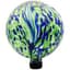 Gardener Select 10" Blue Green Abstract Planet Glass Garden Globe — thumbnail 2 of 2