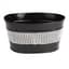 Gardener Select 8" Zinc Oval Planter Black with White Band 7.5"x5.5"x3.9" — thumbnail 2 of 2