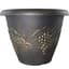 Grower Select 18.00 Grapevine Pot Black With Gold Each 410/PL, 18.11in OD x 18.11in H x 13.78in Base, 10.3Gal — thumbnail 2 of 2