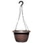 Grower Select 12.00 Weave Hanging Basket With Plastic Hanger & Dish Chestnut 50/CS — thumbnail 2 of 2