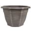 Grower Select 11.00 Octagon Planter Aged Cappuccino Tan Brush on Brown 1.64gal - 11in OD x 7.5in H x 6.37 BD 45/CS — thumbnail 2 of 2