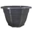 Grower Select 11.00 Octagon Planter Silver Brush on Black 1.64gal 45/CS  - 11in OD x 7.5in H x 6.37 BD — thumbnail 2 of 2