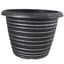 Grower Select 13.00 Stout Round Full Rings Silver Brush on Black 2.94gal 15/CS - 13.3in OD x 9.5in H x 8in BD — thumbnail 2 of 2