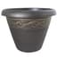 Grower Select 13.00 Naomi Planter Gold Brush on Black 2.95gal 12/CS - 13.2in OD X 10.2in H x7.12in BD — thumbnail 2 of 2