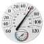 Headwind 12.5" EZ Read Dial Thermometer/ Hygrometer White w/ Hummingbirds — thumbnail 2 of 2