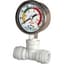 Hydro-Logic 1/2in Pressure Gauge Kit QC Tee Liquid Filled for Evolution RO (70/CS) — thumbnail 2 of 2