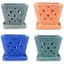 MCarr 6PC 7" Sq Diamond Orchid Pot Mixed Asst — thumbnail 2 of 2