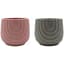 MCarr 18pc Mixed Ceramic Flower Pot Glossy Glaze Pink/Grey — thumbnail 2 of 2