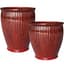 MCarr 30pc Ribbed Planter Pallet Red Wine — thumbnail 2 of 2
