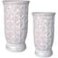 MCarr 8pc Tall Scallop Planter Pallet Antique White — thumbnail 2 of 2