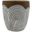MCarr 5.2"x5.2"x5.5" Stoneware Pot with Reactive Glaze Finish Brown & White — thumbnail 2 of 2