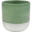 Mcarr 3.9"x3.9"x3.7" Ceramic Pot Glossy Glaze Green and White — thumbnail 2 of 2