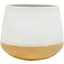 Mcarr 5.8"x5.8"x4.5" Ceramic Pot Glossy Glaze White with Orange Bottom — thumbnail 2 of 2