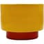 Mcarr 4.7"x4.7"x3.6" Ceramic Pot Glossy Glaze Orange with Rust Base — thumbnail 2 of 2