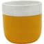 Mcarr 3.9"x3.9"x3.7" Ceramic Pot Glossy Glaze White and Orange — thumbnail 2 of 2