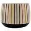 MCarr 5.3"x5.3"x4" Ceramic Pot Matte Multi Color Stripes — thumbnail 2 of 2