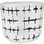 Mcarr 4.9"x4.9"x4" Ceramic Pot Glossy Glaze White with Black Barb Wire Look — thumbnail 2 of 2