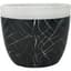 Mcarr 6.7"x6.7"x5.5" Ceramic Pot Glossy Glaze White Rim with Black Pattern — thumbnail 2 of 2