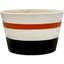 Mcarr 5"x5"x3" Ceramic Pot Glossy Glaze Cream with Red and Black Stripe — thumbnail 2 of 2
