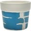 Mcarr 4"x4"X3.5" Ceramic Pot Glossy Glaze White with Blue Stripe Pattern — thumbnail 2 of 2