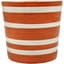 Mcarr 5"x5"x4.7" Ceramic Pot Glossy Glaze Cream with Orange Stripes — thumbnail 2 of 2