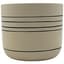MCarr 5.1"x5.1"x4.5" Ceramic Pot Cream with Black Stripes — thumbnail 2 of 2