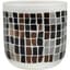 Mcarr 3.9"x3.9"x3.7 Ceramic Pot Glossy Glaze Multi Color Tile Look — thumbnail 2 of 2