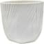 Mcarr 5.2"x5.2"x4.7" Ceramic Pot Glossy Glaze White with Curvy Grooves — thumbnail 2 of 2