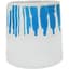 Mcarr 4.3"x4.3"x4.3" Ceramic Tapered Pot Glossy Glaze White with Blue — thumbnail 2 of 2