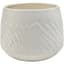 Mcarr 5.9"x5.9"x4.5" Ceramic Pot Glossy Glaze White with Scalloped Grooves — thumbnail 2 of 2