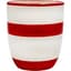 Mcarr 4"x4"x4.6" Ceramic Pot Glossy Glaze Red & White Stripe — thumbnail 2 of 2