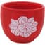 Mcarr 2.8"x2.8"x2" Ceramic Pot Glossy Glaze Red with Flower Decal — thumbnail 2 of 2