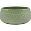 Mcarr 7"x7"x3" Ceramic Low Pot Glossy Glaze Green with Scalloped Grooves — thumbnail 2 of 2