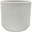 Mcarr 4.5"x4.5"x4" Ceramic Pot Glossy Glaze White with Vertical Grooves — thumbnail 2 of 2