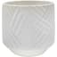 Mcarr 4.7"x4.7"x4" Ceramic Pot Cross Pattern Glossy Glaze White — thumbnail 2 of 2