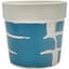 Mcarr 5"x5"X4.9" Ceramic Pot Glossy Glaze White with Blue Stripe Pattern — thumbnail 2 of 2
