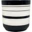 Mcarr 5.9"x5.9"x5.9" Ceramic Pot Glossy Glaze White with Black Thin and Thick Stripes — thumbnail 2 of 2