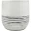 Mcarr 6"x6"x6" Ceramic Pot Glossy Glaze White with Thin Blue Lines — thumbnail 2 of 2