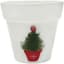 Mcarr 5.9"X5.9."x5.5" Ceramic Pot Glossy Glaze White with Christmas Tree — thumbnail 2 of 2
