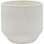 Mcarr 5"x5"x4.5" Ceramic Pot Glossy Glaze White with Vertical & Horizontal Grooves — thumbnail 2 of 2