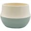 Mcarr 4.7"x4.7"x3.3" Ceramic Pot Glossy Glaze White and Green — thumbnail 2 of 2