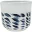 Mcarr 5.3"x.5.3"x4.8" Ceramic Pot Glossy Glaze White with Blue Accents — thumbnail 2 of 2