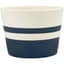 Mcarr 6.3"x6.3"x4.7" Ceramic Pot Glossy Glaze White with Blue Stripes — thumbnail 2 of 2